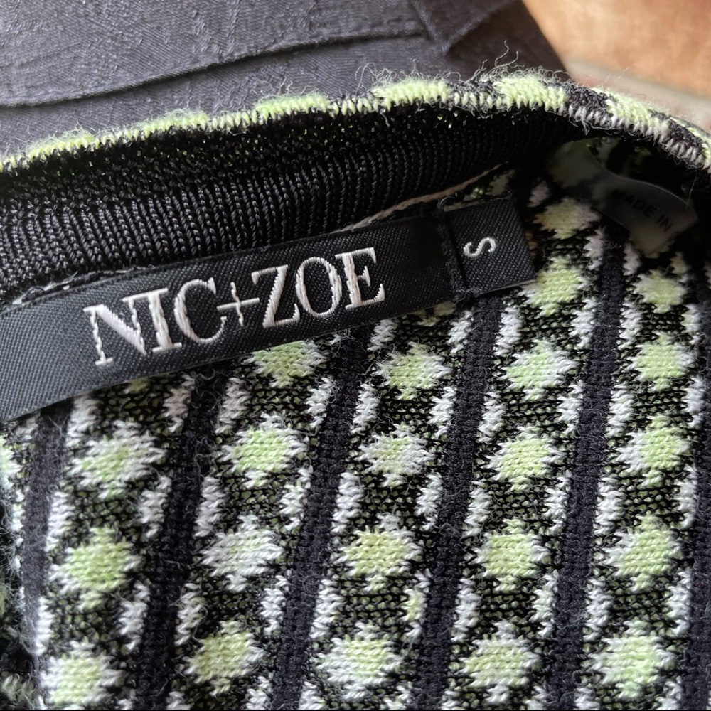 Nic+Zoe green and black top - Picture 5 of 5